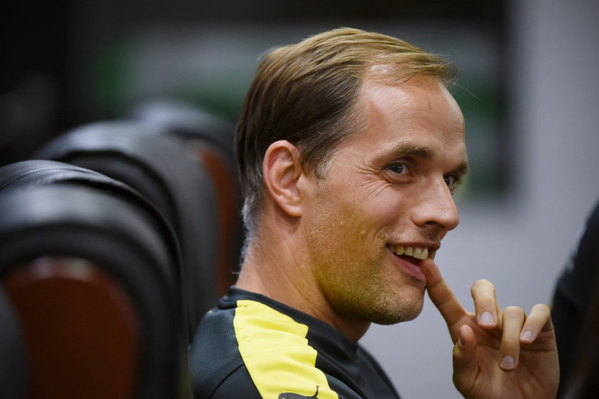 Łukasz Piszczek i Thomas Tuchel przed meczem z Legią Warszawa