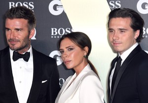 Bruklin Bekam sa roditeljima