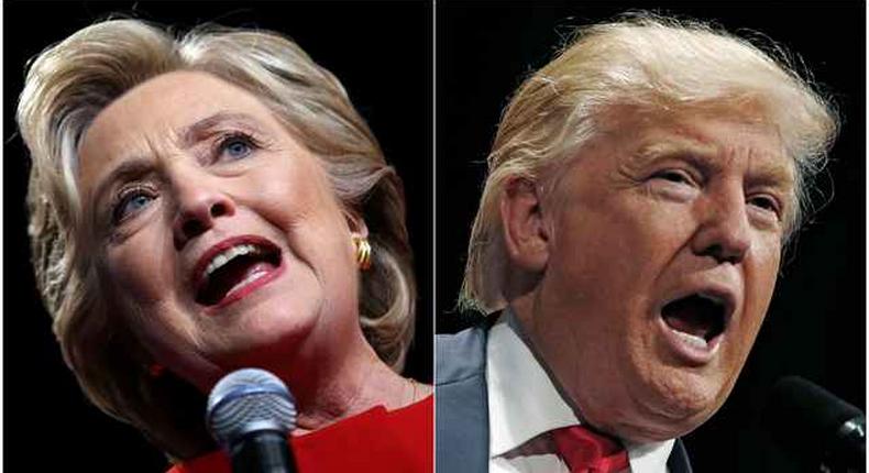 U.S. presidential candidates Hillary Clinton and Donald Trump speak at campaign rallies
