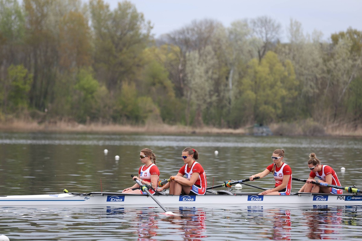 Polska czwórka bez sterniczki w składzie Maria Wierzbowska, Olga Michałkiewicz, Monika Chabel i Joanna Dittmann