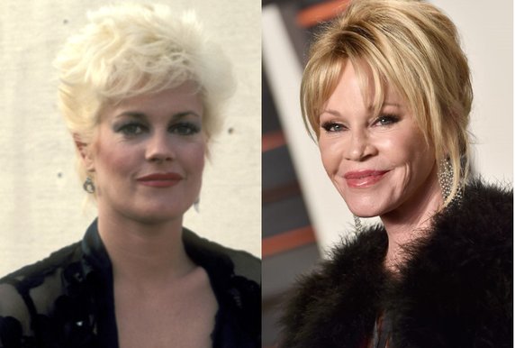 Melanie Griffith w 1987 r. i obecnie