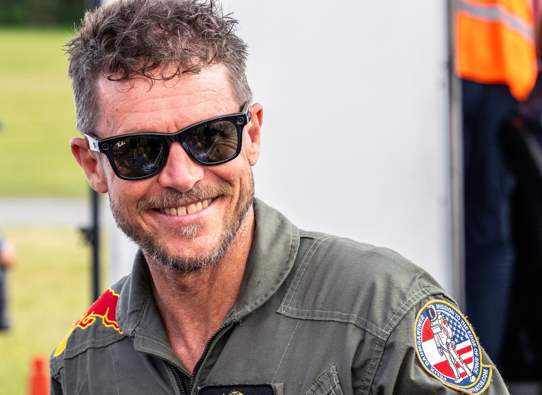 Rakúsky extrémny športovec Felix Baumgartner.