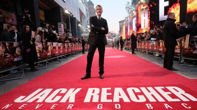 Lee Child przed premierą filmu „Jack Reacher: Nigdy nie wracaj, Londyn, październik 2016 r