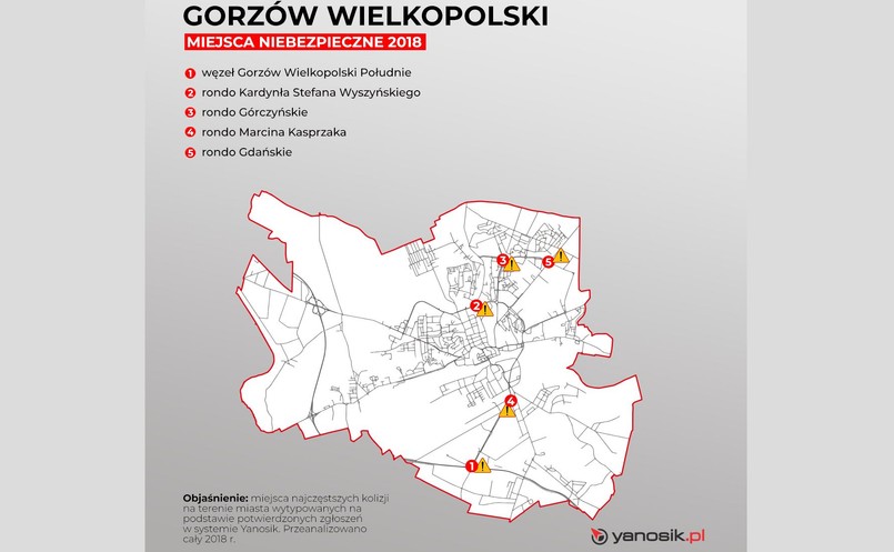 5 najbardziej niebezpiecznych miejsc w Gorzowie Wielkopolskim