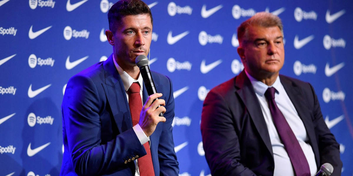 Robert Lewandowski został zaprezentowany na stadionie Barcelony. 