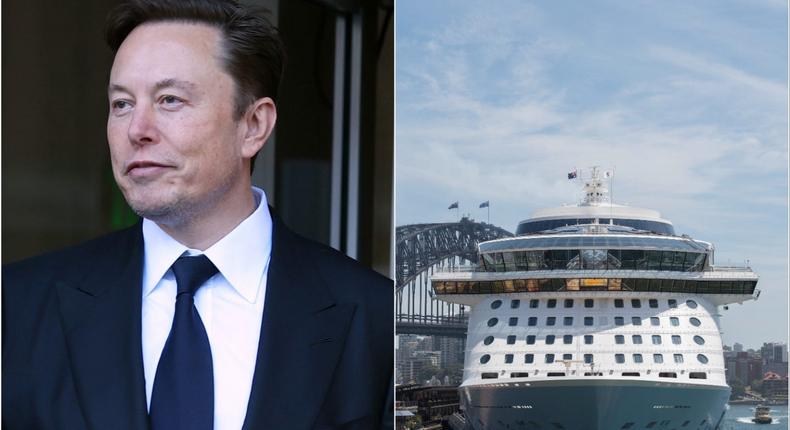 Cruise liners like Royal Caribbean are installing Elon Musk's satellite internet, Starlink, on ships.Justin Sullivan/James D. Morgan/Getty Images