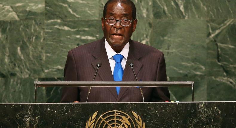 Robert Mugabe used the United Nations podium on Monday evening to attack homosexuality in front of the general assembly.