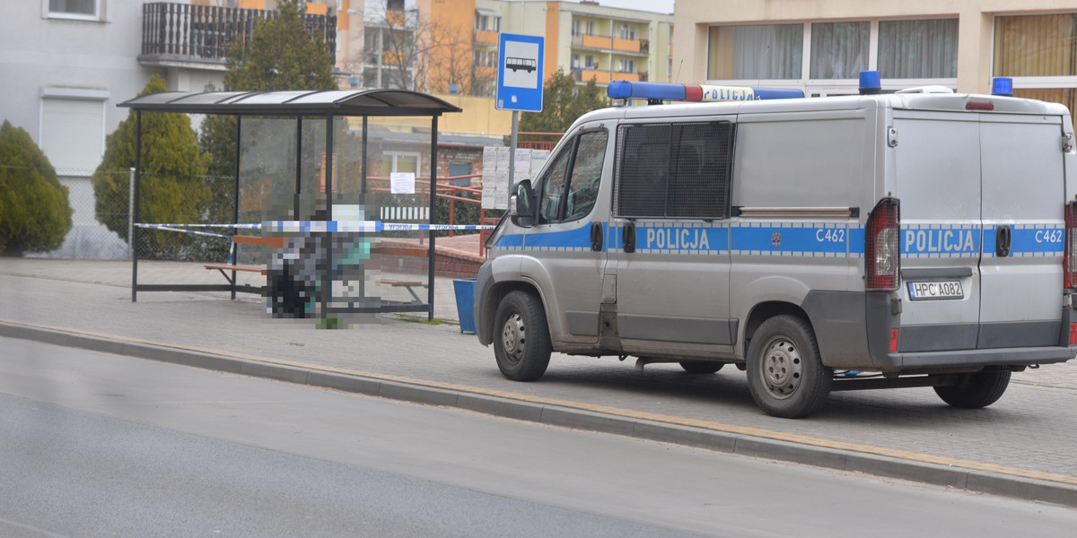 66-latek znaleziony martwy na przystanku autobusowym