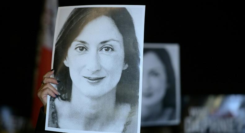 Journalist Daphne Caruana Galizia was blown up in a car bombing in 2017