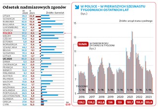 Odsetek nadmiarowych zgonów