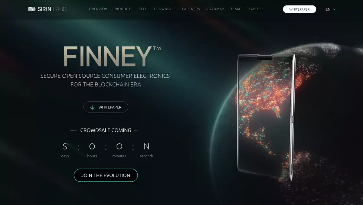 Finney - pierwszy smartfon oparty na technologii blockchain