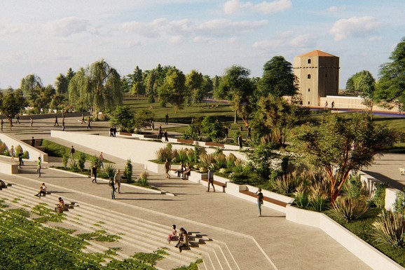 (FOTO) Linijski park, kako teku radovi: U toku sadnja drveća, počinje gradnja MARINE DORĆOL, evo kako će sve da izgleda