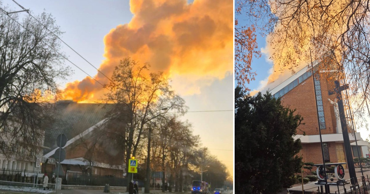 Dramatyczny poranek w Boże Narodzenie, w Lublinie. Płonie kościół przy ul. Kunickiego