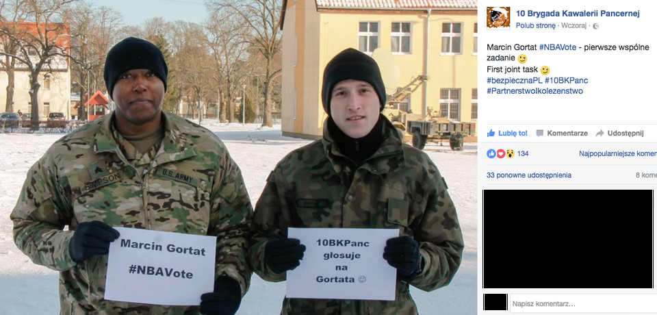 Fani wspierają Marcina Gortata