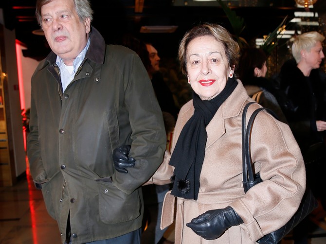 Svetlana Ceca Bojković sa suprugom Slavkom Kruljević sinoć na premijeri filma "Ajvar" u Beogradu 