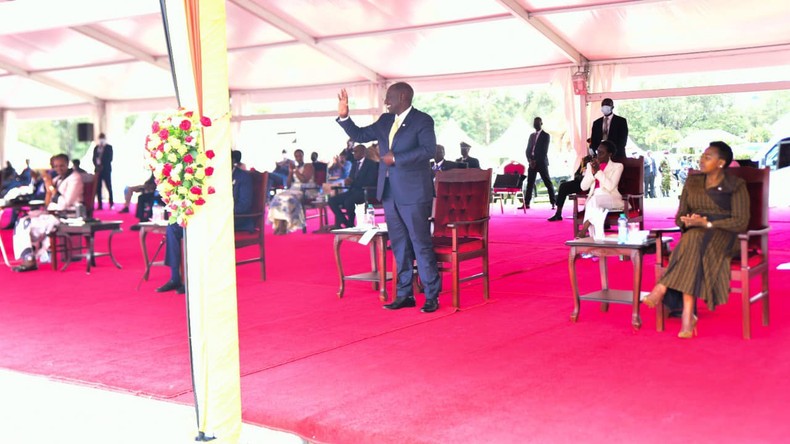 President William Ruto in Uganda for the celebration of the 60th Independence Day.  