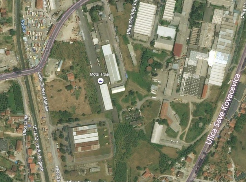 Pogled na parcele iz vazduha