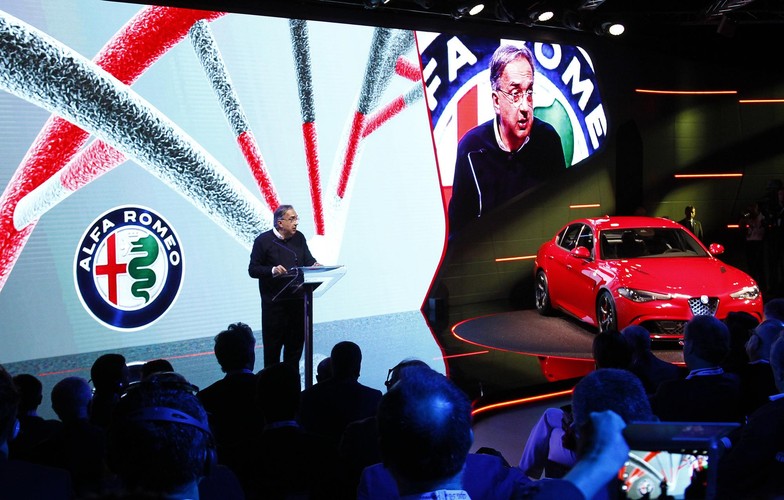 Alfa Romeo Giulia i  Sergio Marchionne, dyrektor generalny Fiat Chrysler Automobiles