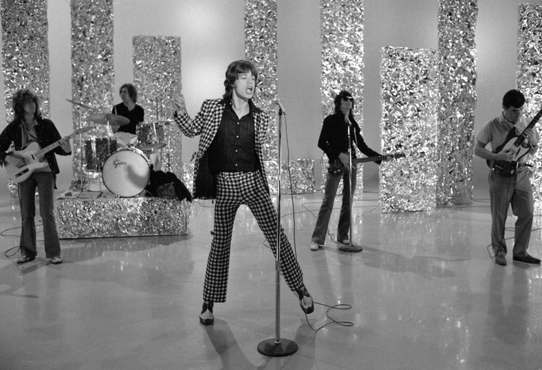 The Rolling Stones podczas próby przed występem w programie "The Ed Sullivan Show" 19 listopada 1969 r.