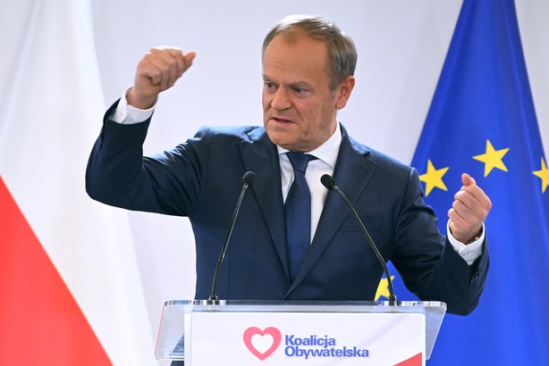 Premier Donald Tusk na Radzie Krajowej PO