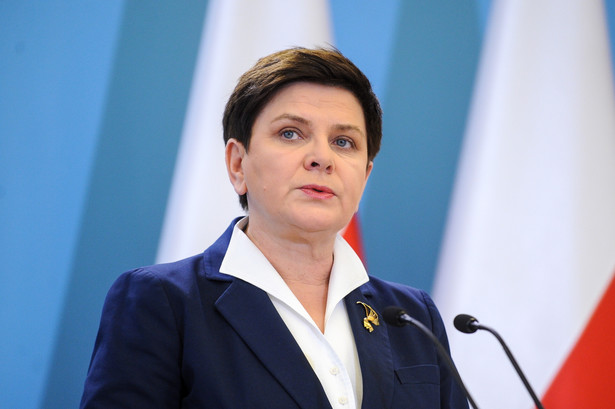 Premier Beata Szydło podczas konferencji prasowej po posiedzeniu rządu.