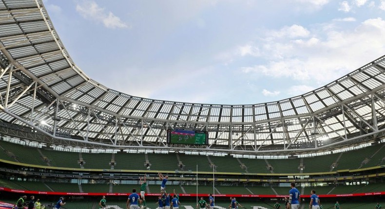 Dublin's Aviva Stadium was due to host four Euro 2020 matches Creator: Brian Lawless