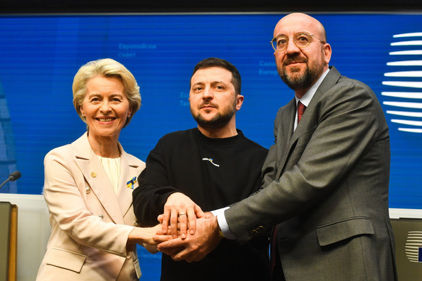 Ursula von der Leyen, Wołodymyr Zełenski, Charles Michel