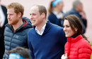 Książę Harry, książę William i księżna Kate na sportowo