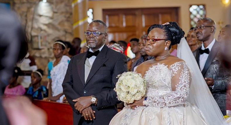 Prof Venansius Baryamureeba and his wife exchanged marital vows