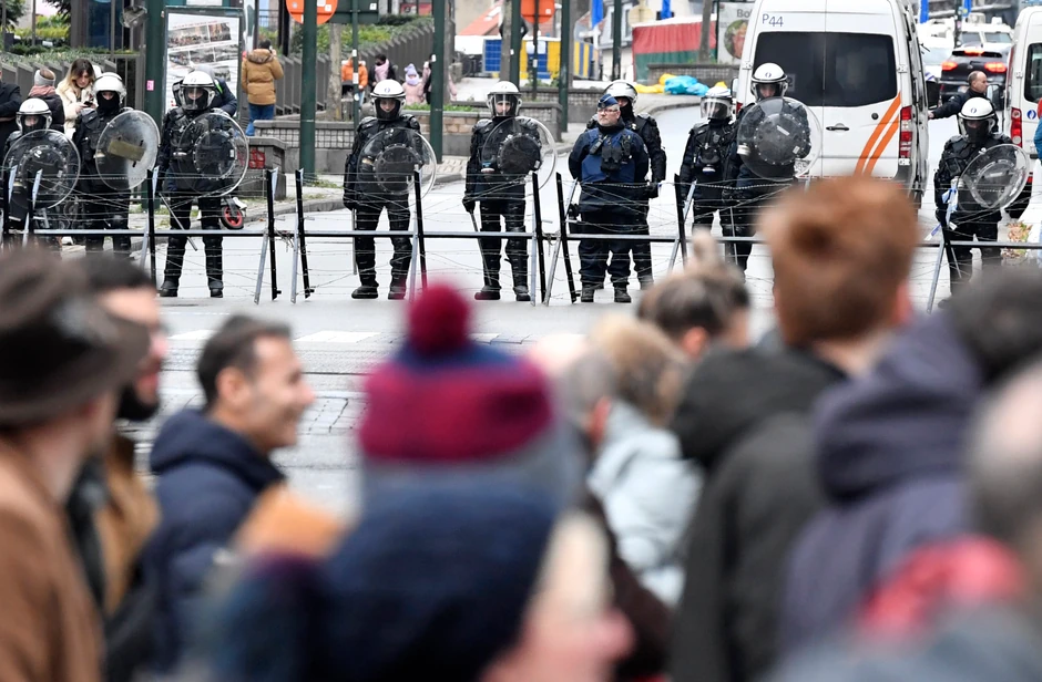 Protest u Briselu zbog kovid restrikcija