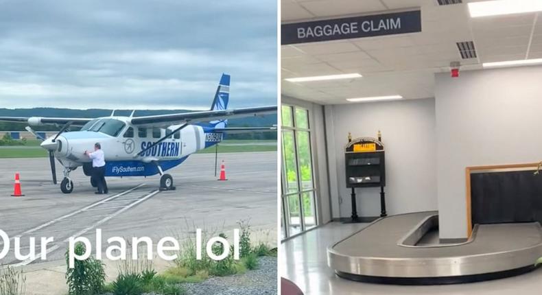 Morgantown Municipal Airport.Screenshot/TikTok