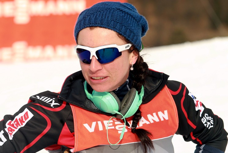 Justyna Kowalczyk podczas treningu we włoskim Val di Fiemme