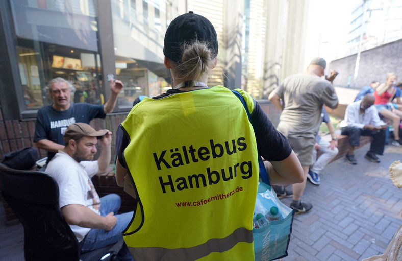 Wolontariuszka na ulicach Hamburga