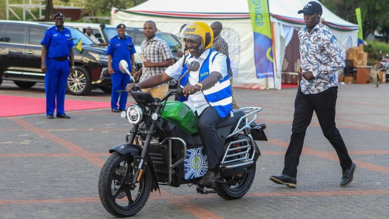 President Ruto announced a shift to electric motorbikes to combat rising fuel costs and environmental concerns.