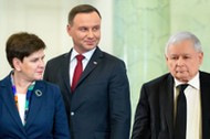 Beata Szydło, Andrzej Duda i Jarosław Kaczyński