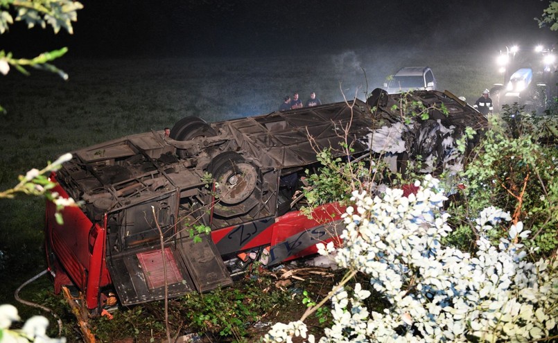 Wypadek ukraińskiego autokaru