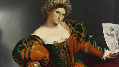 Portrait of a Woman inspired by Lucretia, ca 1530. Artist: Lotto, Lorenzo (1480-1556)