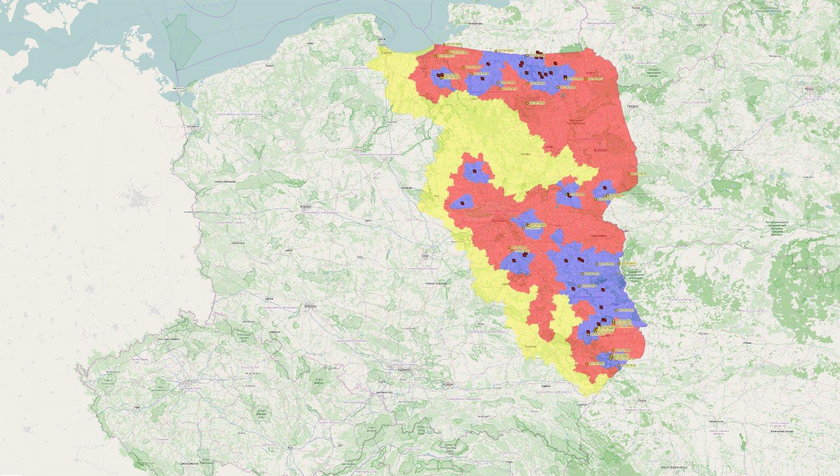 Mapa zagrożenia ASF