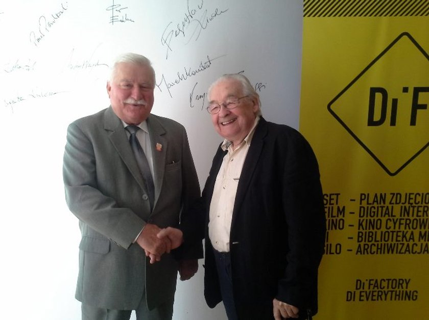 Lech Wałęsa i Andrzej Wajda