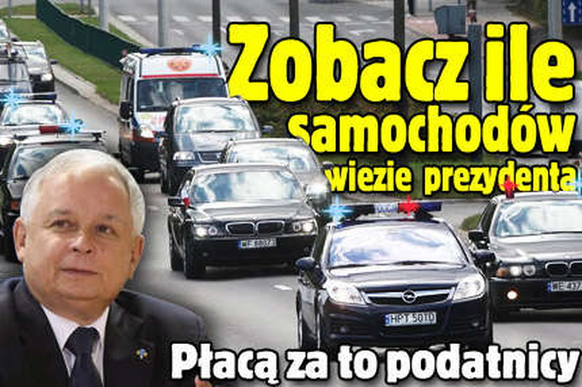 Z drogi śledzie, bo prezydent jedzie