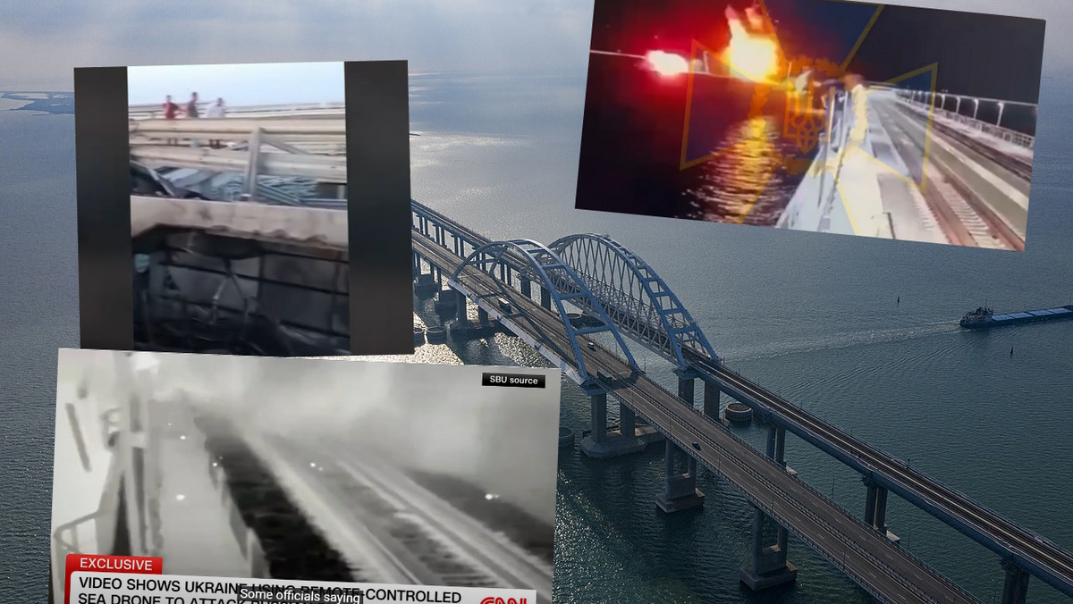 Atak na most Krymski. Te nagrania pokazano po raz pierwszy [WIDEO]
