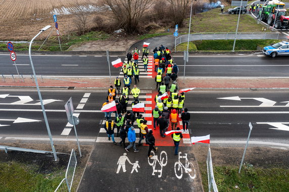 Protest rolników przeciw importowi zboża z Ukrainy