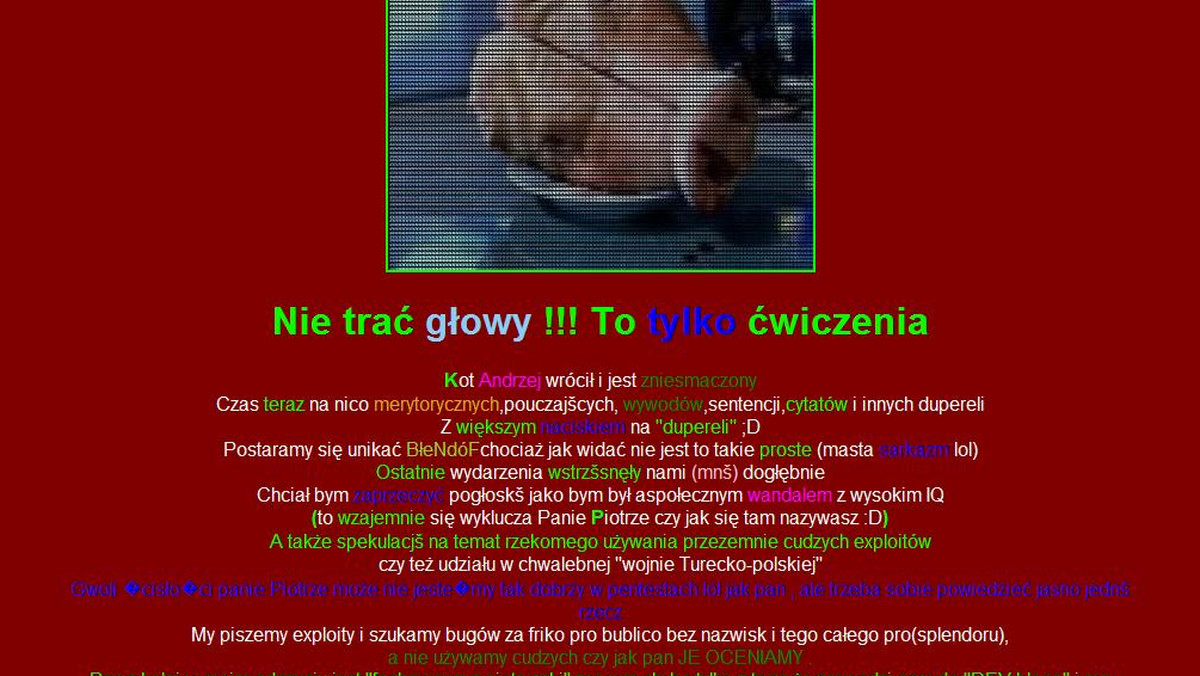 Strona główna Politechniki Krakowskiej została zaatakowana przez hakerów - poinformowali internauci serwisu CYNK!