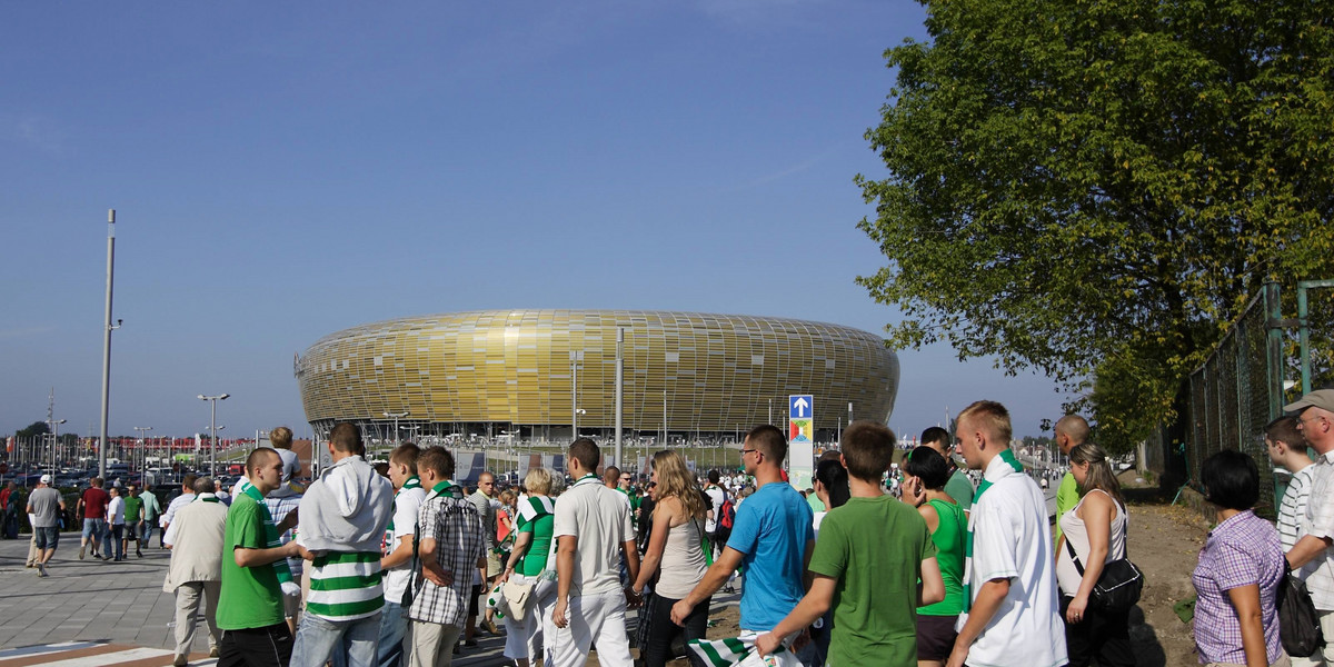 Kibice na stadionie Lechii