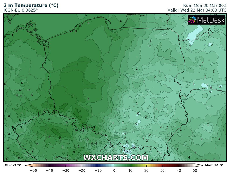 Lokalnie niewykluczone są słabe przymrozki.