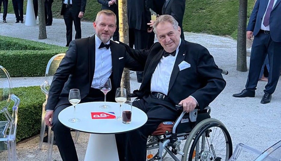 Peter Pellegrini a Miloš Zeman. 