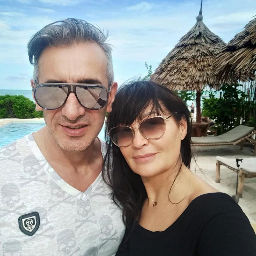 Iwona Pavlović z mężem