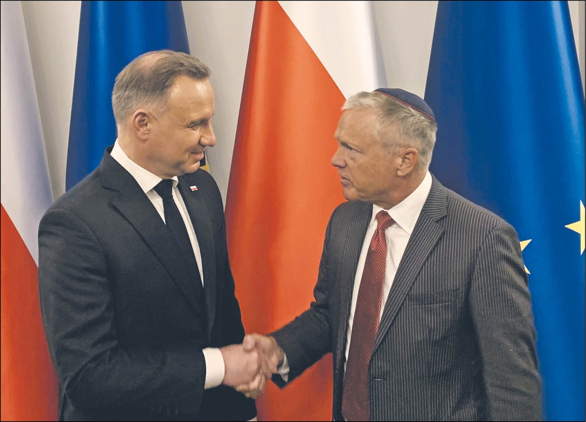 Kandydat na ambasadora USA w Warszawie Thomas Rose z prezydentem Andrzejem Dudą