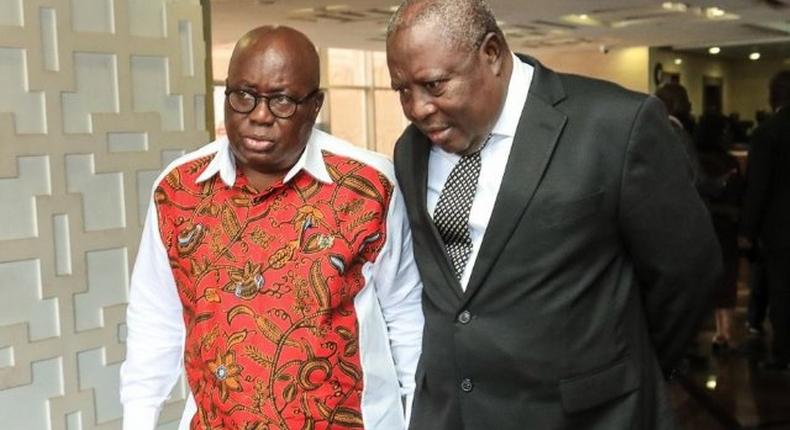 President Nana Addo Dankwa Akufo-Addo with Martin Amidu