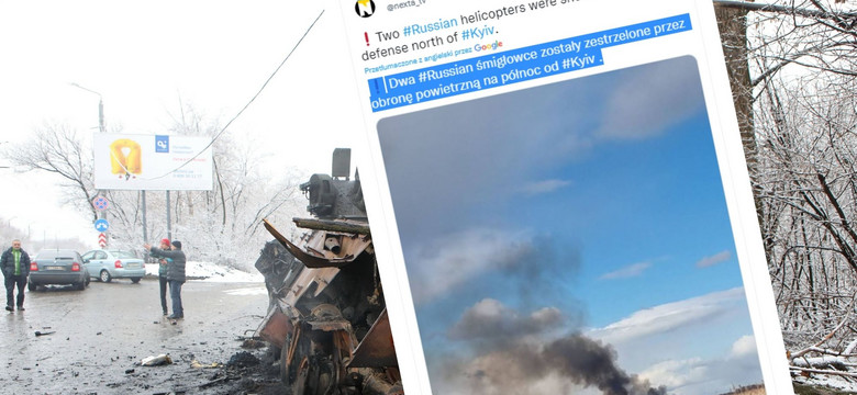 Nexta: ukraińskie siły zestrzeliły dwa rosyjskie helikoptery